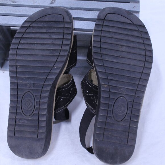 Earth Spirit Black and Beige Sandals - Picture 4 of 8